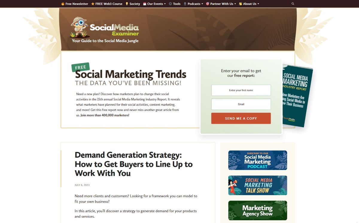 social media examiner